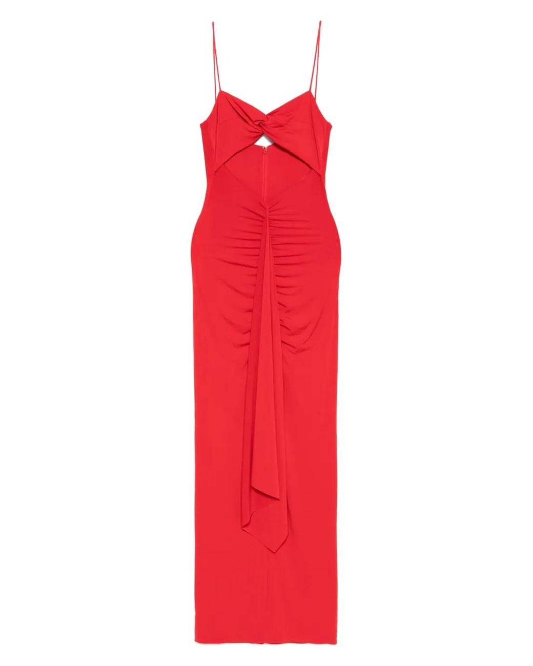 Nissa Red Cut-Out Maxi Dress