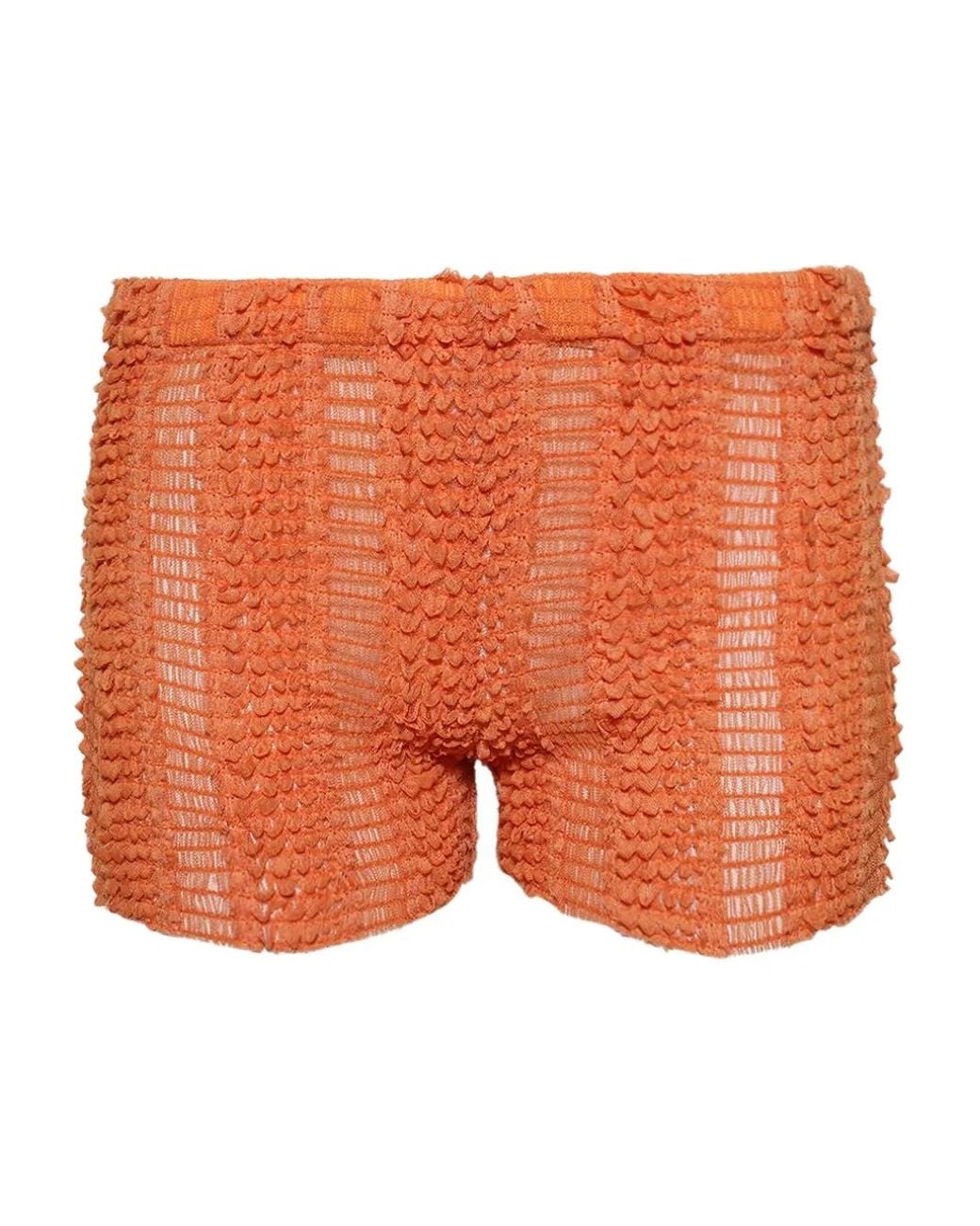 Roberta Einer Orange Short Froncé À Volants