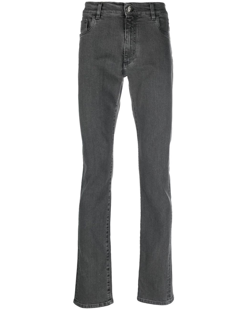 Jean Slim À Patch Logo Billionaire pour homme en coloris Gray