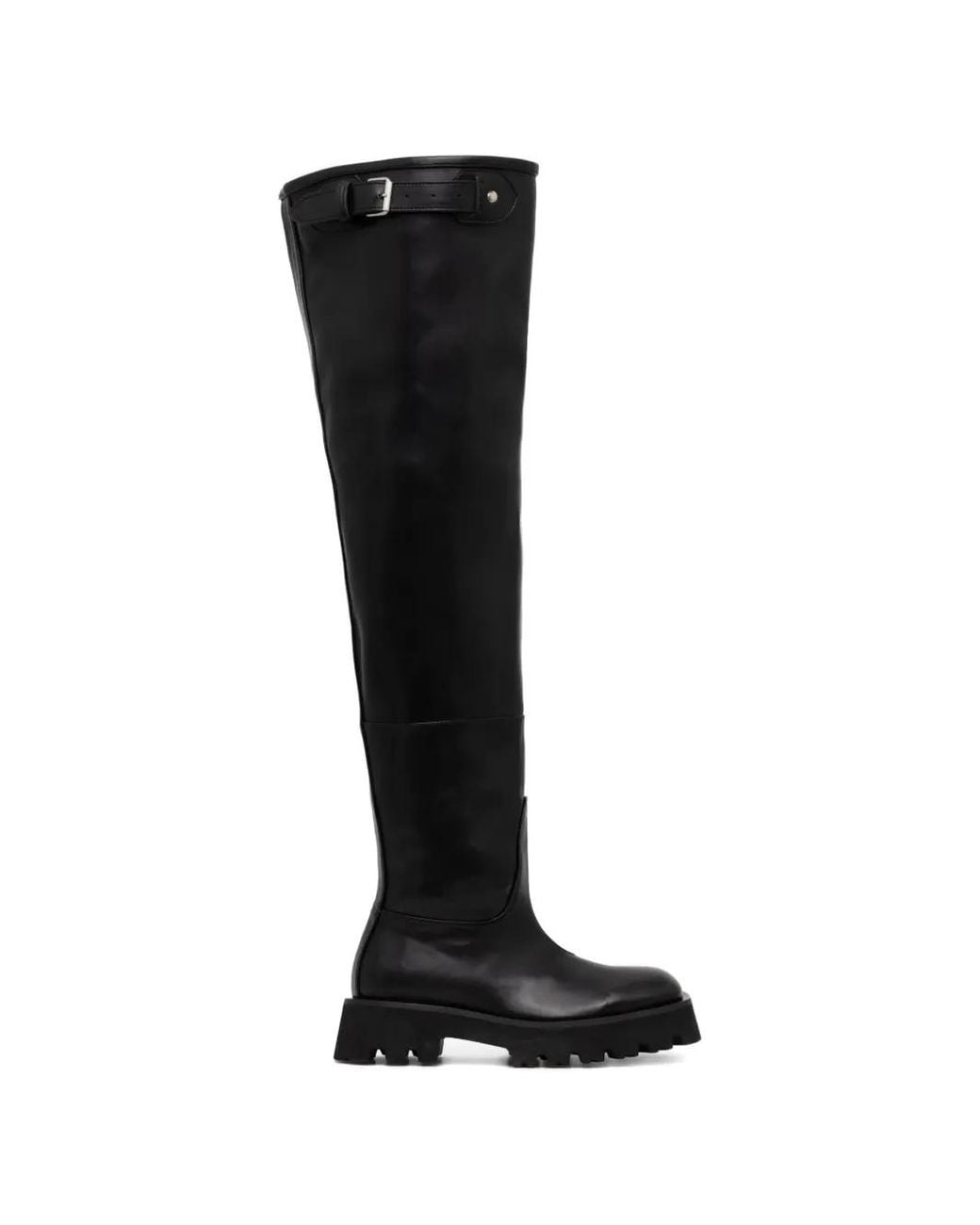 Fiorucci Black Buckle Strap Boots