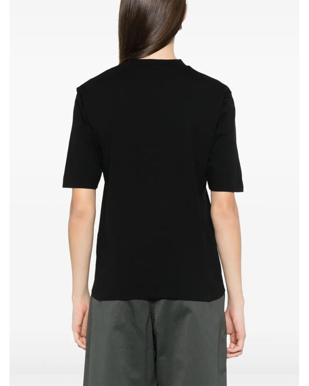 Moncler Black Logo-Patch T-Shirt