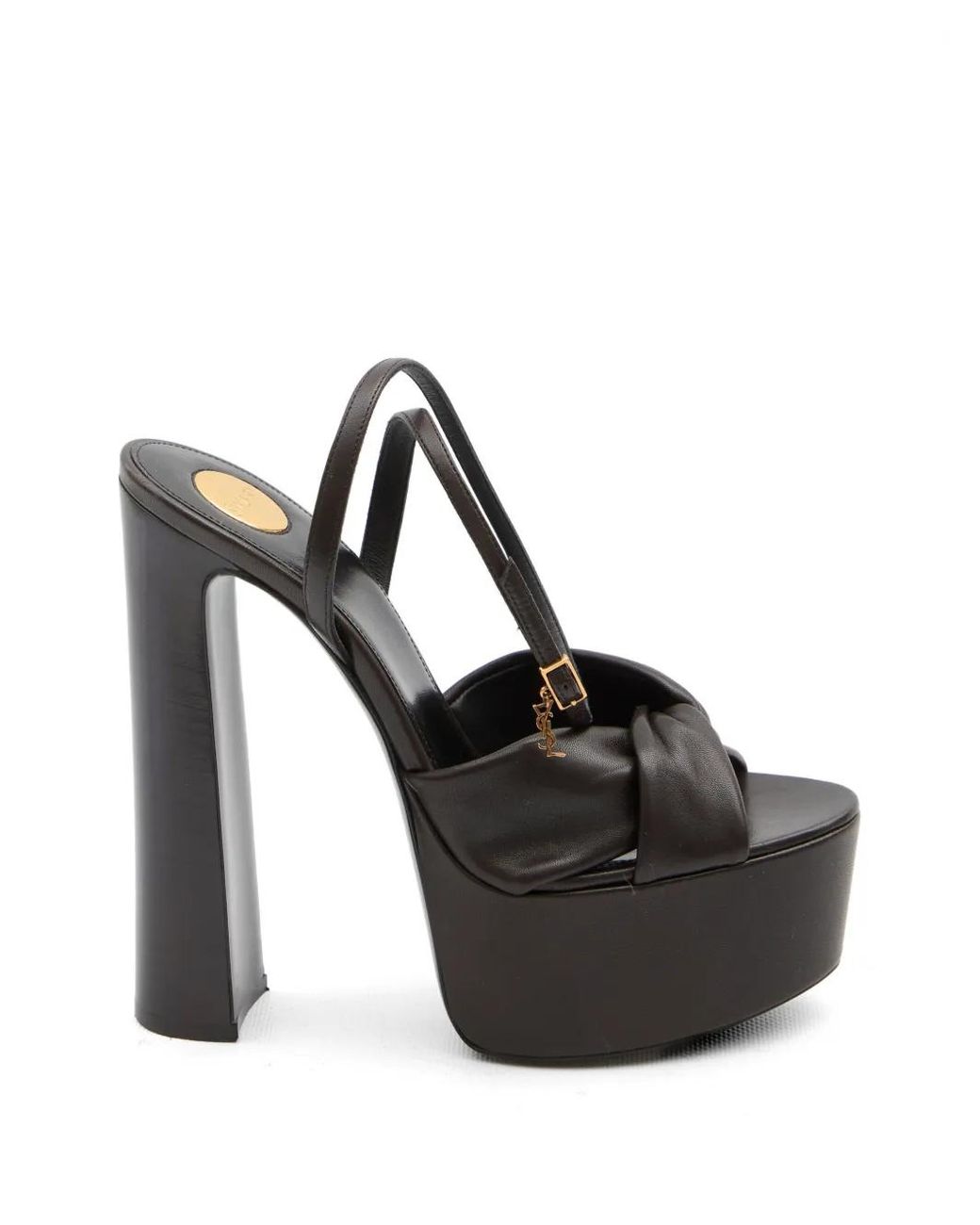 Saint Laurent Black Franciane Platform Sandals