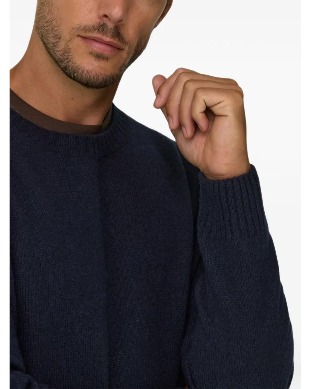 Boggi Blue Crew Neck Jumper for men