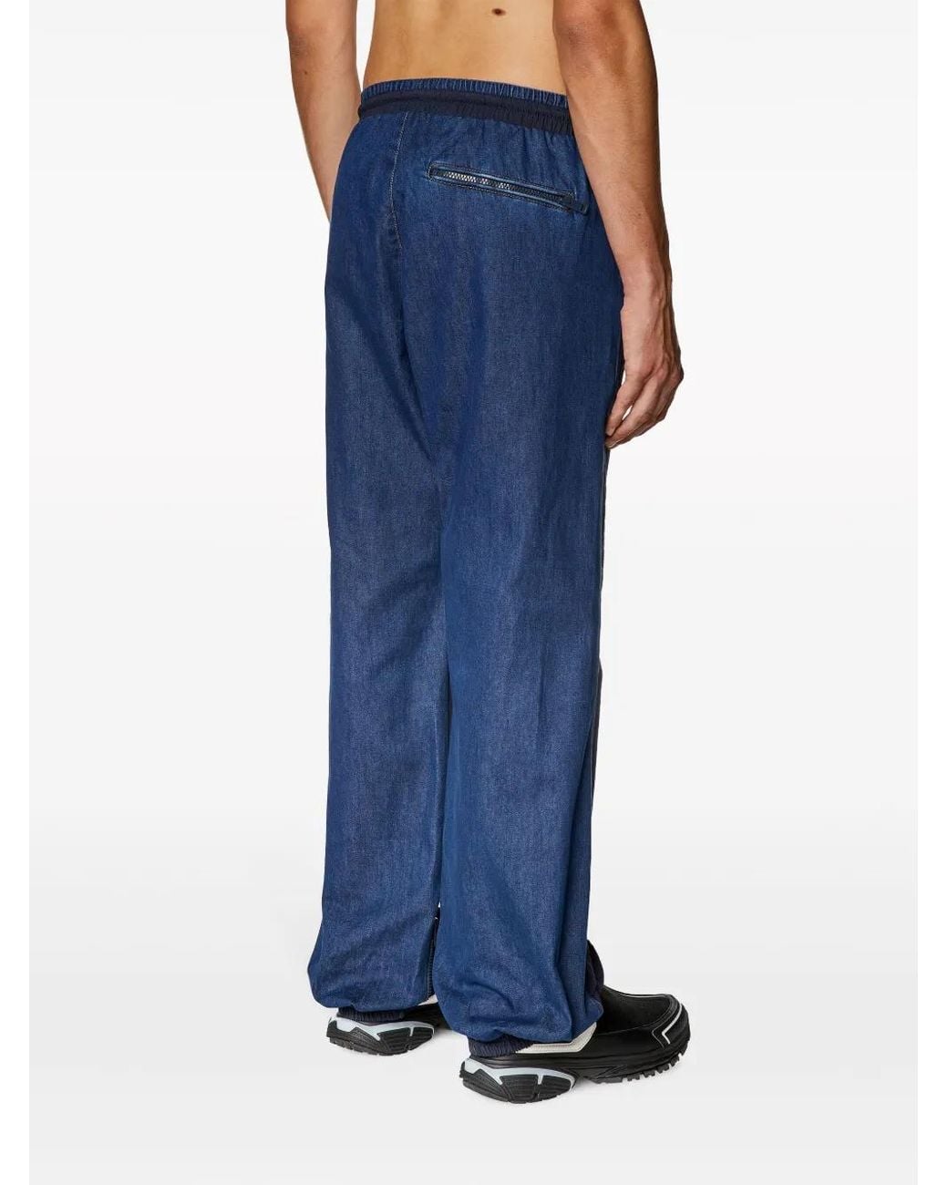 DIESEL Blue P-Bright Logo-Appliqué Track Pants for men