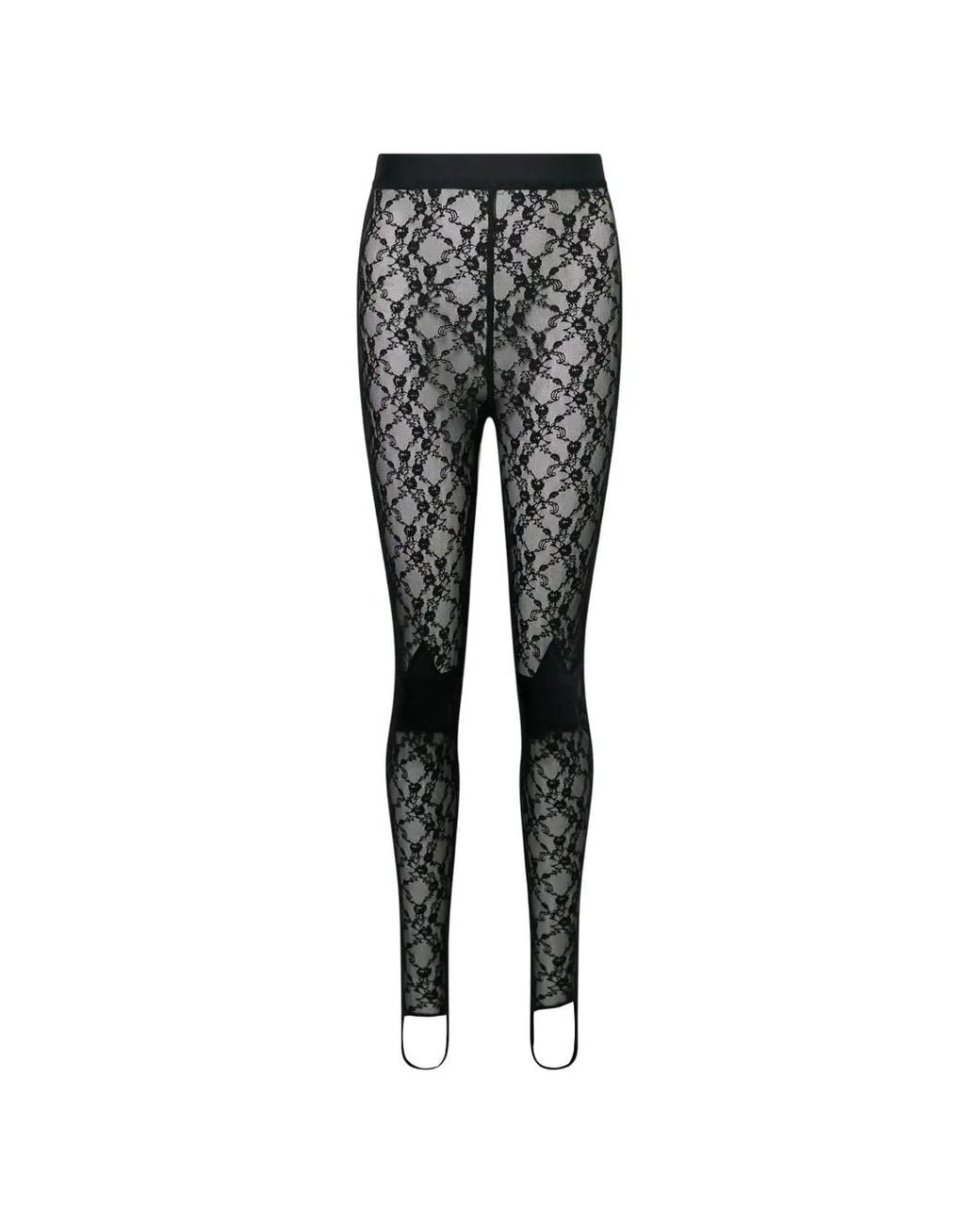 Pushbutton Gray Collants En Dentelle Fleurie À Patch Étoile