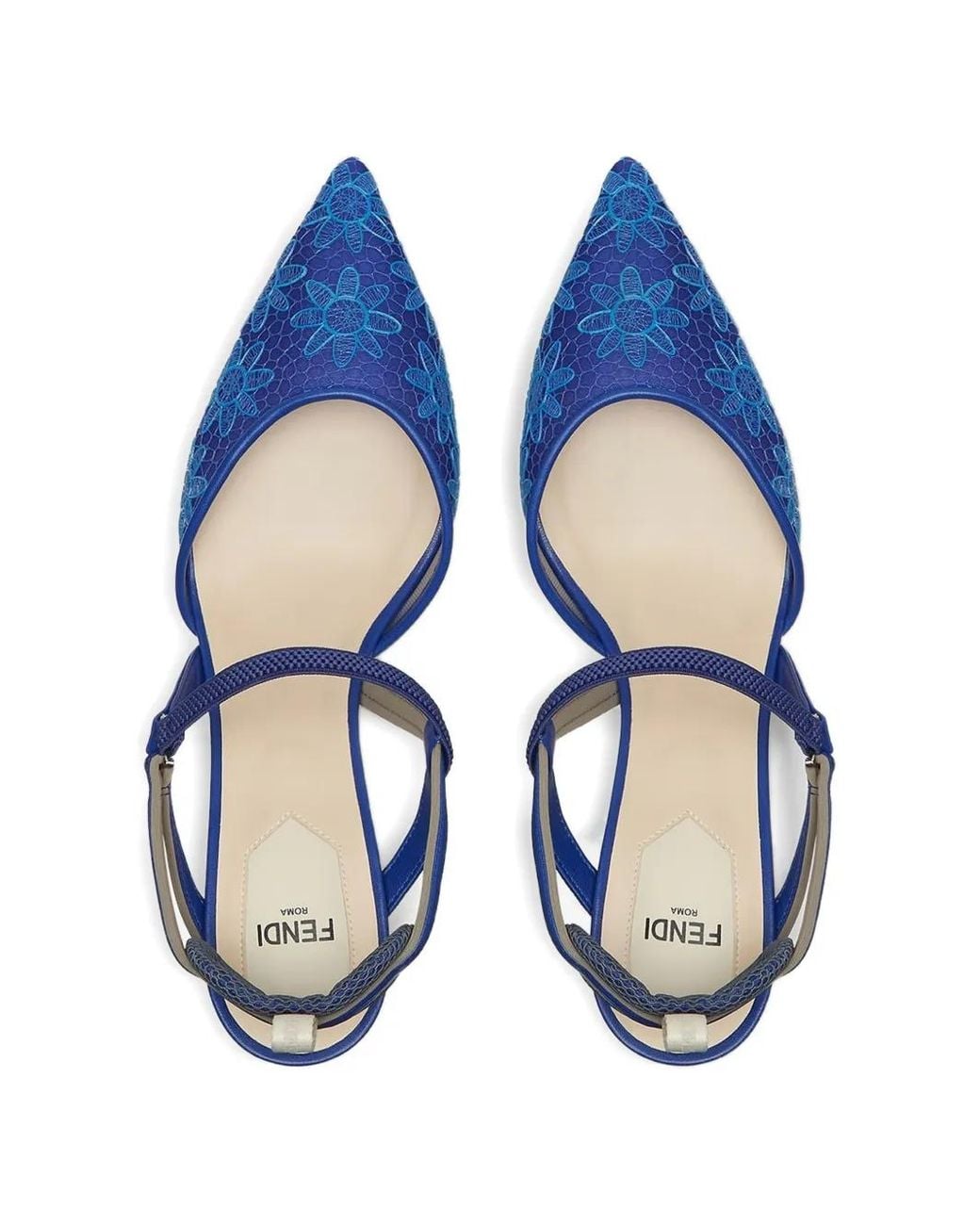 Fendi Blue Colibrì Lite Slingbacks