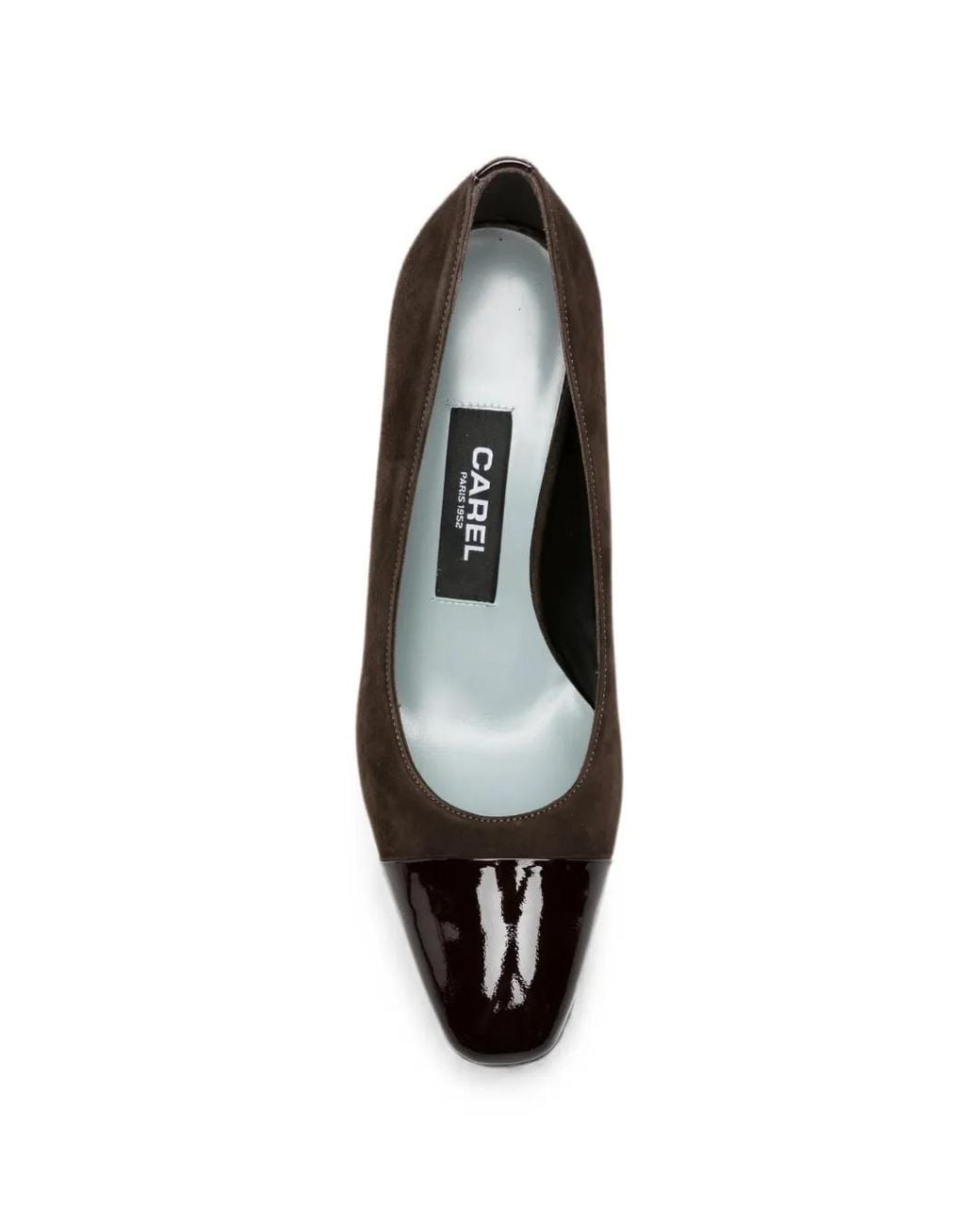 CAREL PARIS Black Rosana Patent-Trimmed Pumps