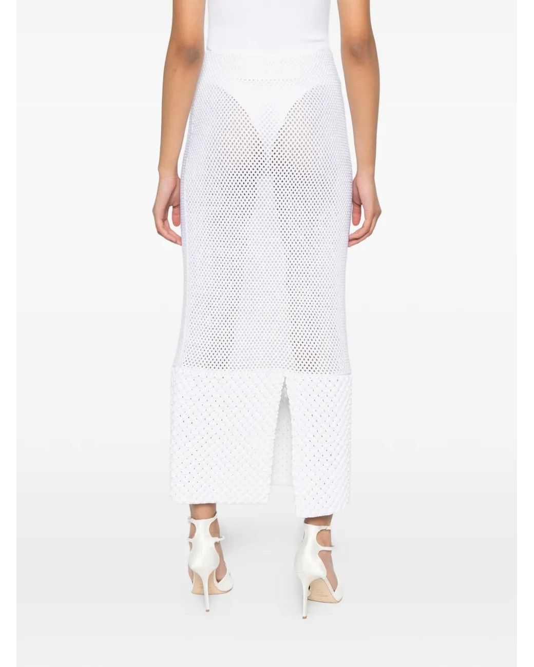 Brandon Maxwell White Iris Skirt