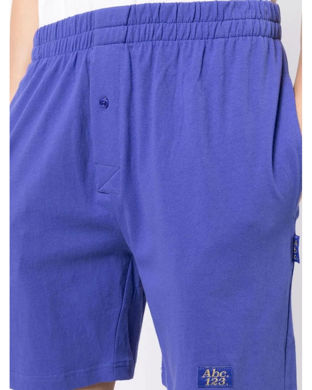 Advisory Board Crystals Blue Logo Print Lounge Shorts for men