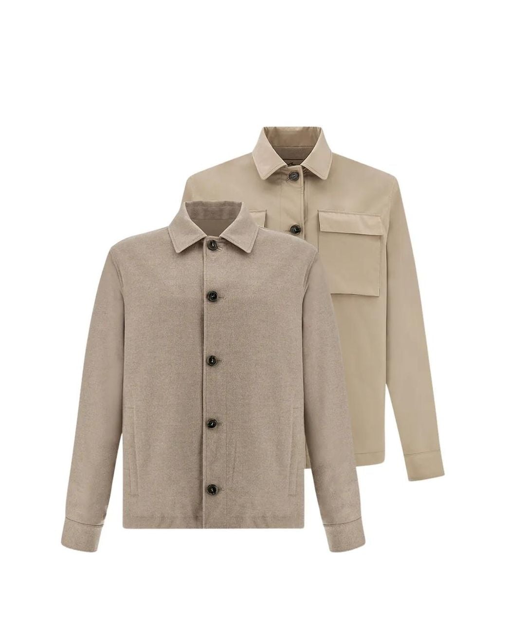 Paul & Shark Natural Reversible Overshirt for men