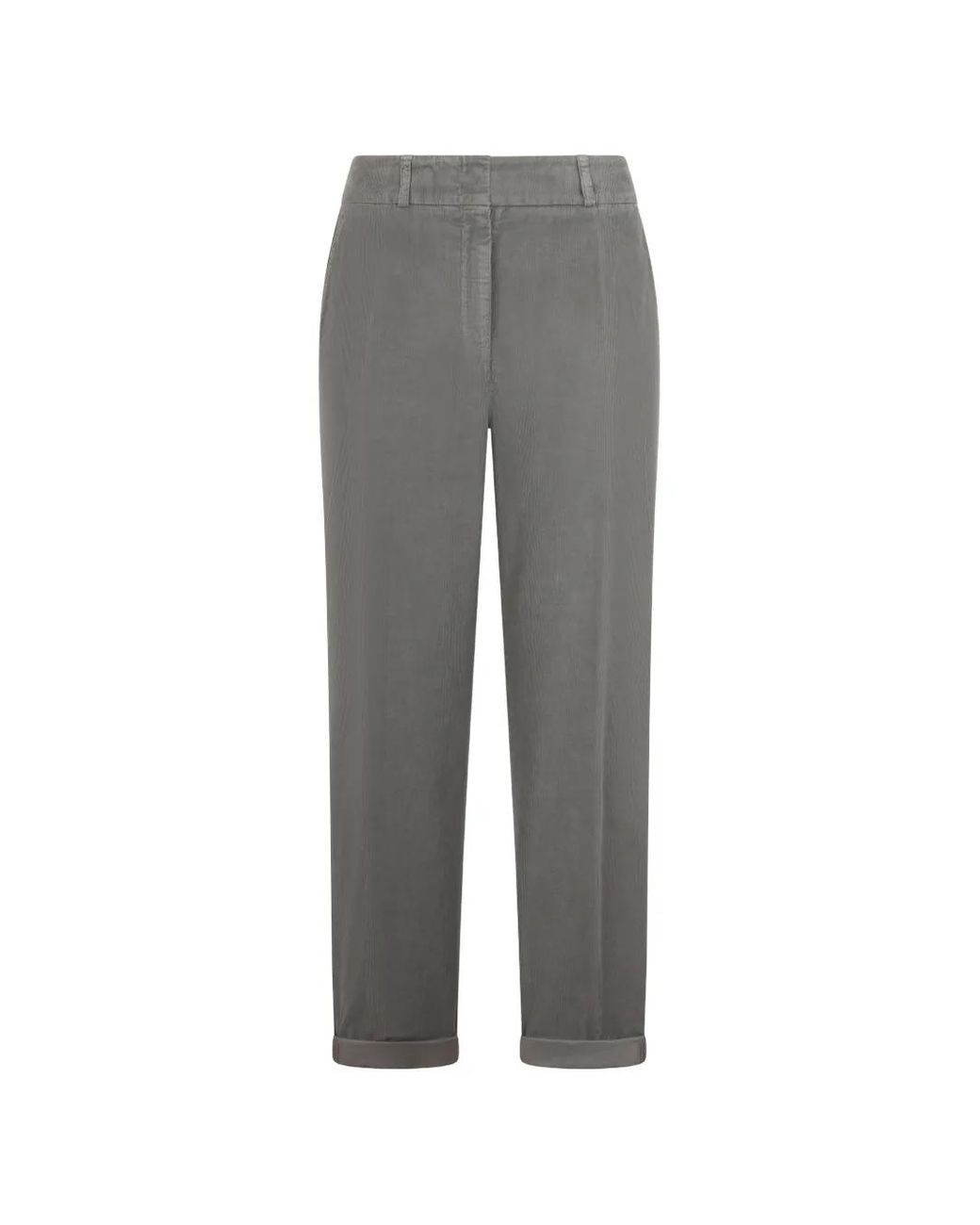 Peserico Geribbelde Broek in het Gray
