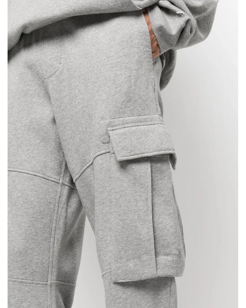 Givenchy Gray Cargo Cotton Track Pants for men