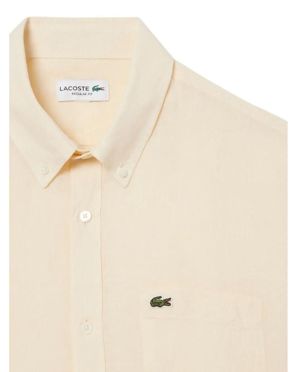 Lacoste Natural Regular Fit Linen Shirt for men