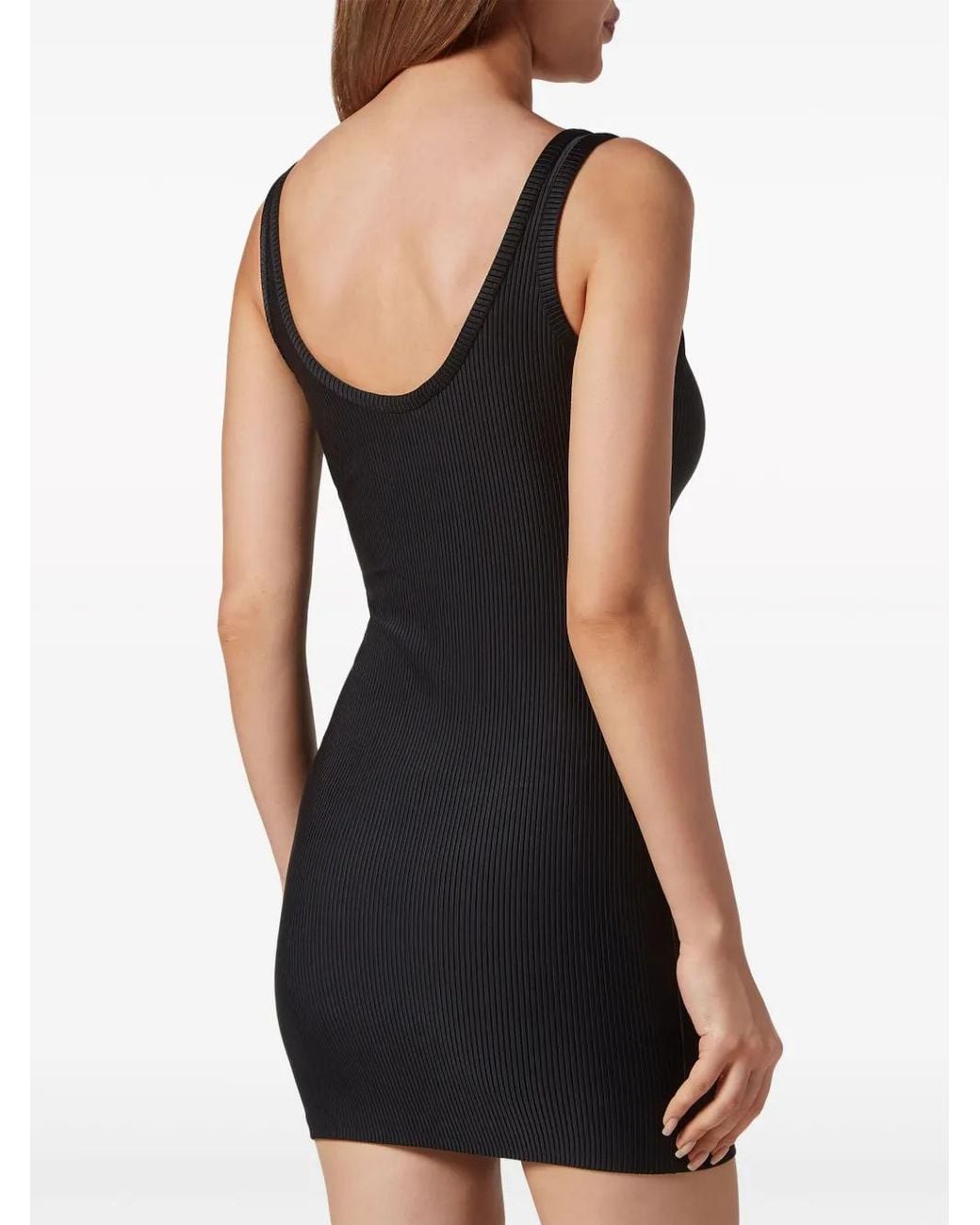 Philipp Plein Black Pierced Mini Dress