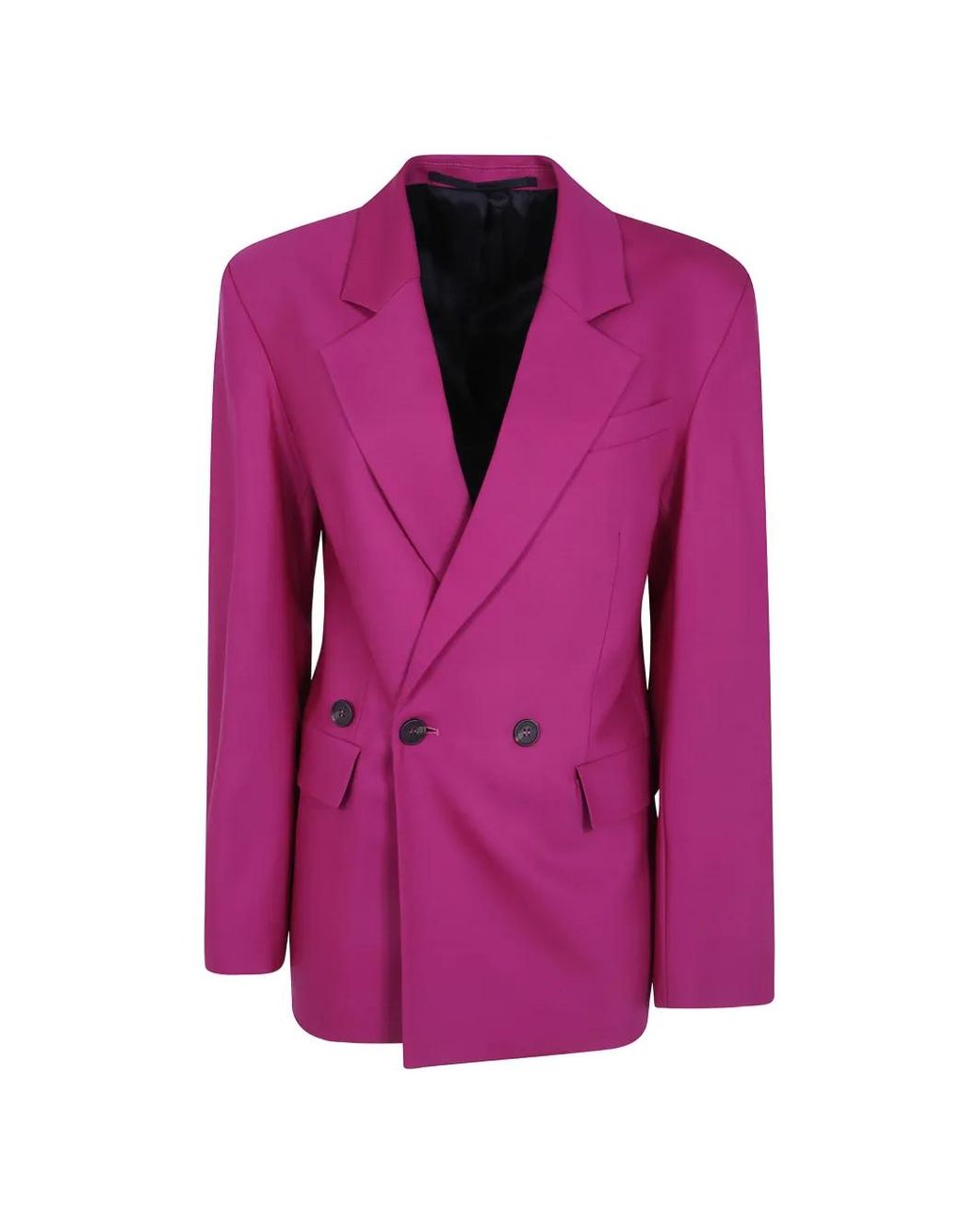 Eudon Choi Pink Double-Breasted Wool Blazer