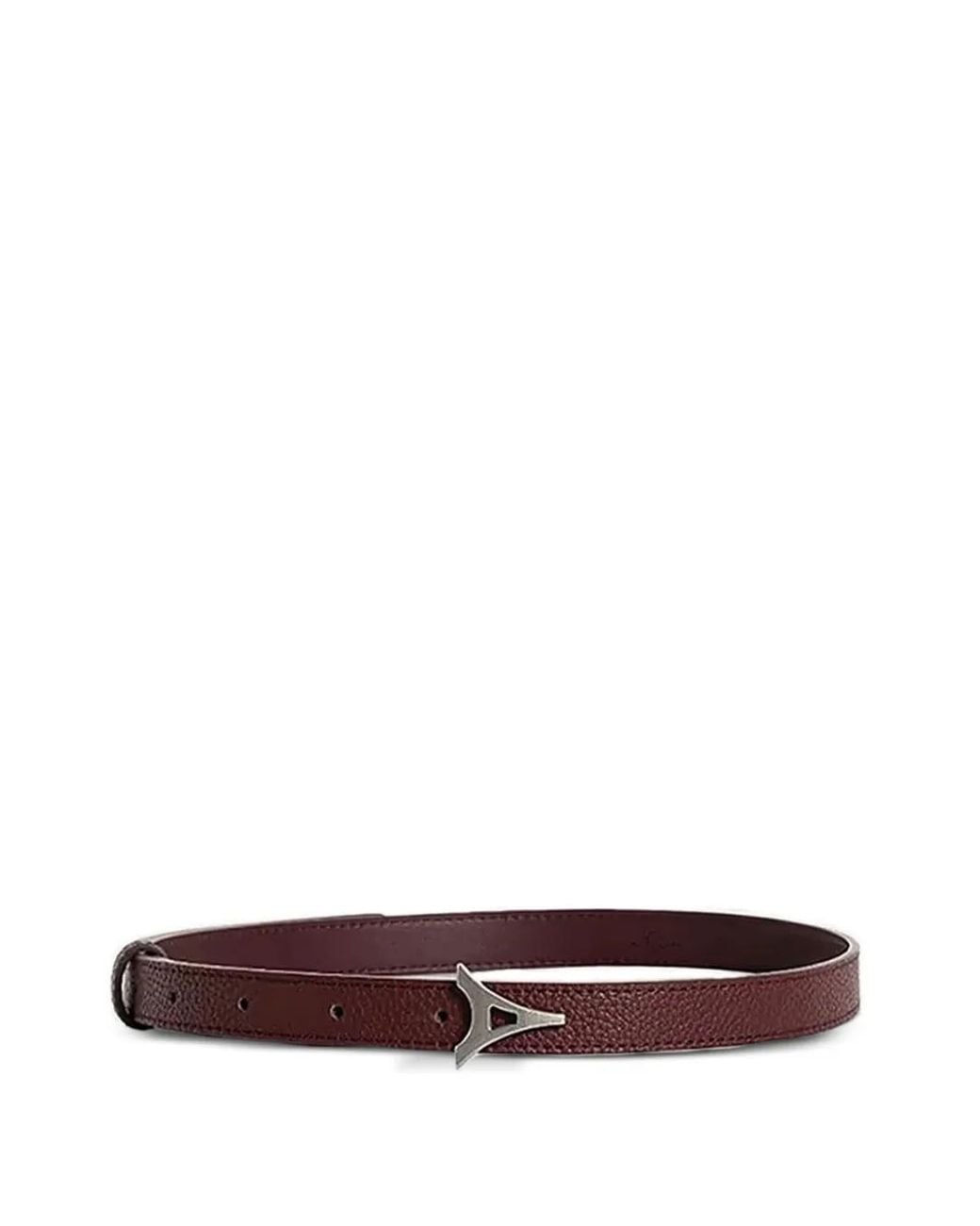 Manière De Voir White Leonie Eiffel Slim Leather Belt