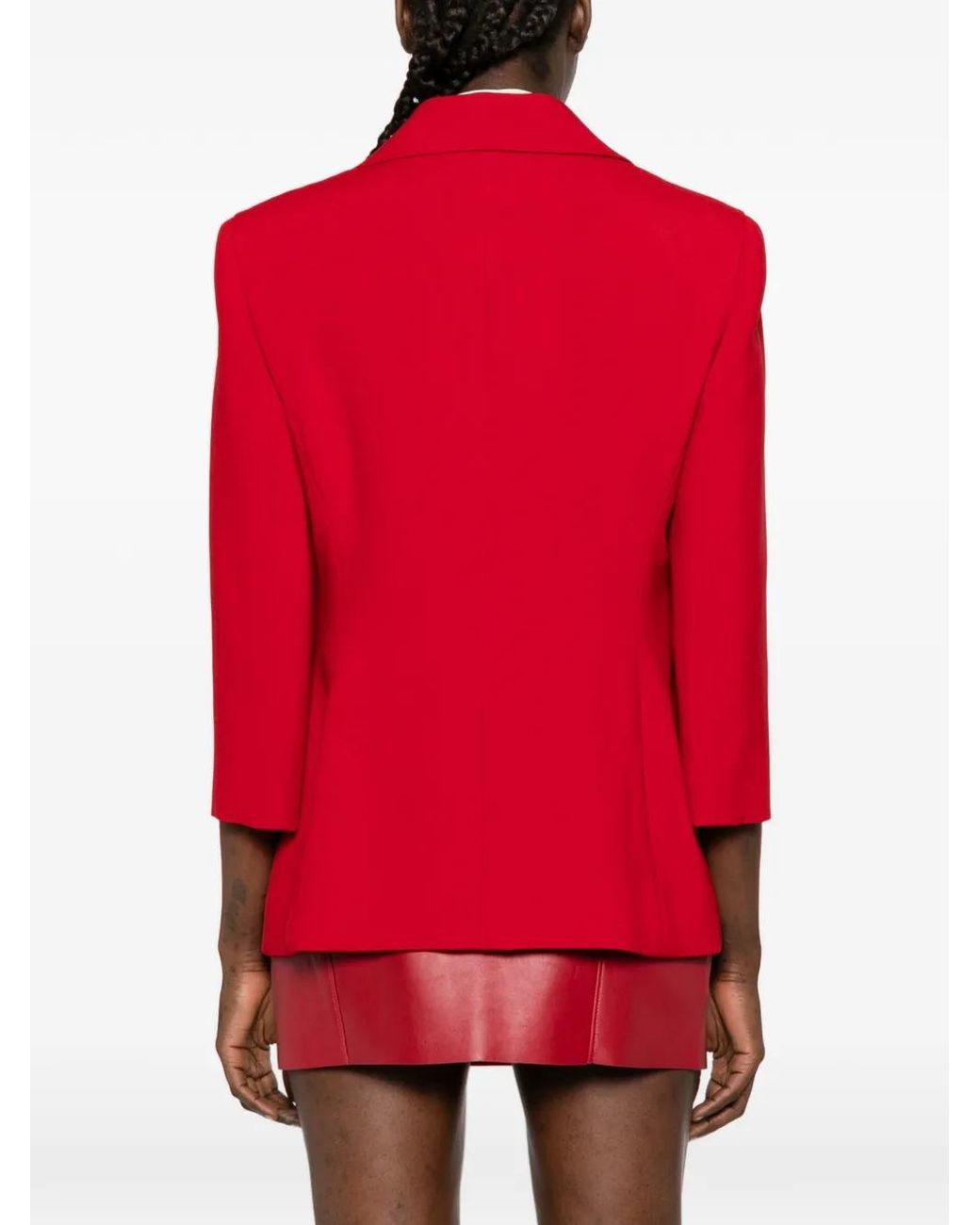 Givenchy Red Single-Breasted Blazer