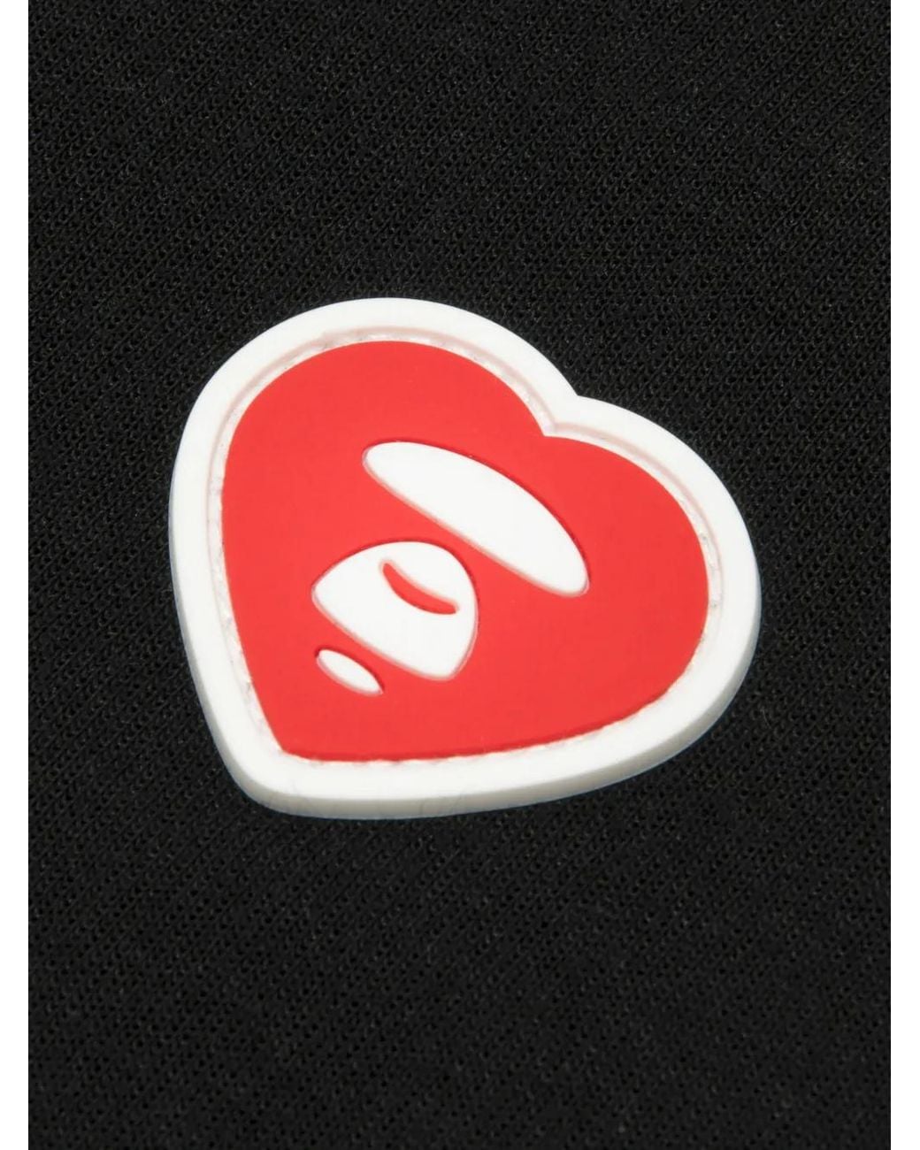 Aape By A Bathing Ape Black Zip-Up Heart-Motif Hoodie for men