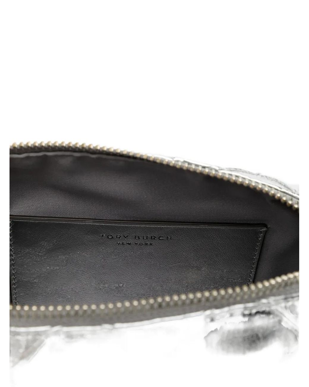 Tory Burch White Fleming Soft Metallic Crossbody Bag