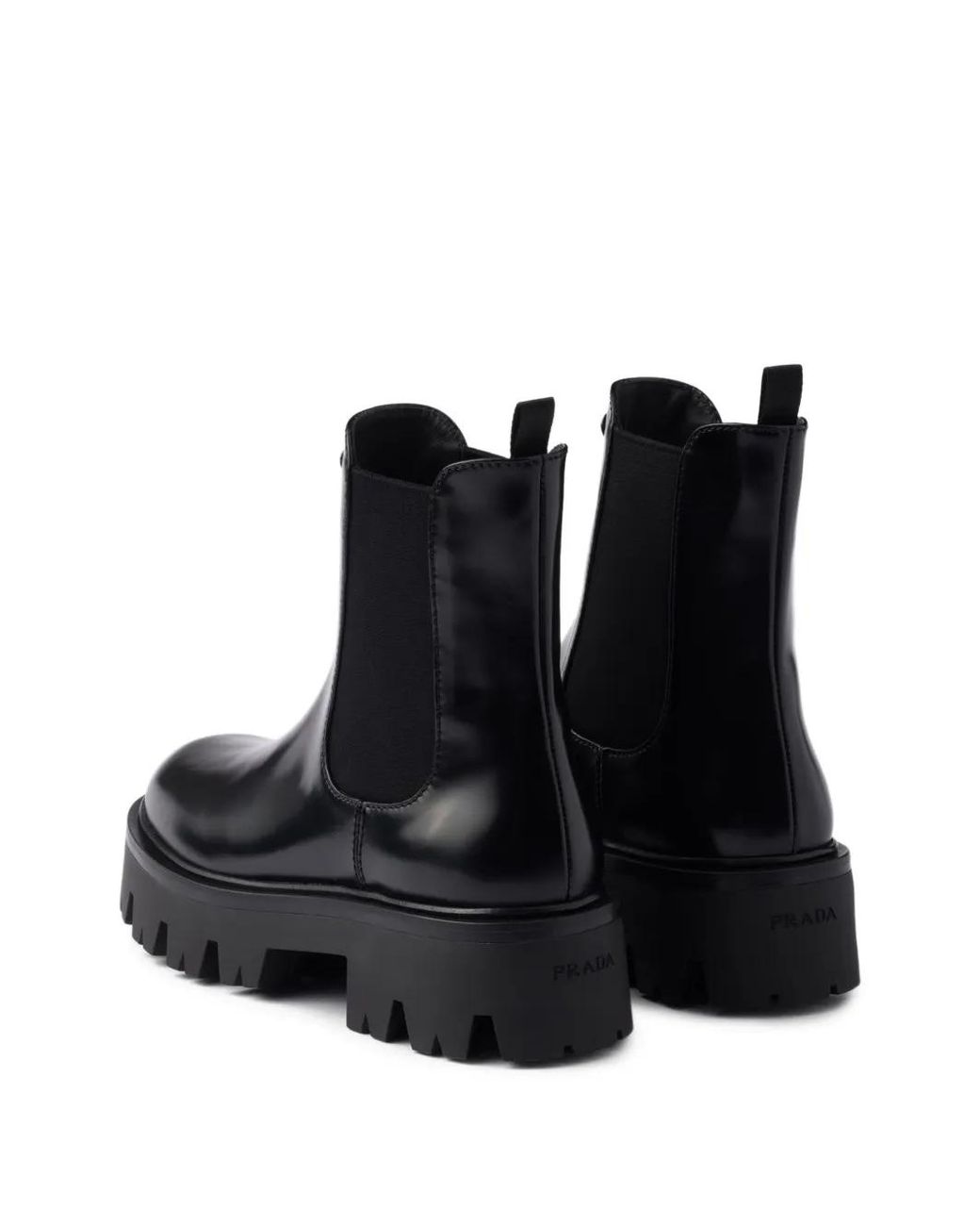 Prada Black Chelsea-Boots Mit Triangel-Logo 55Mm