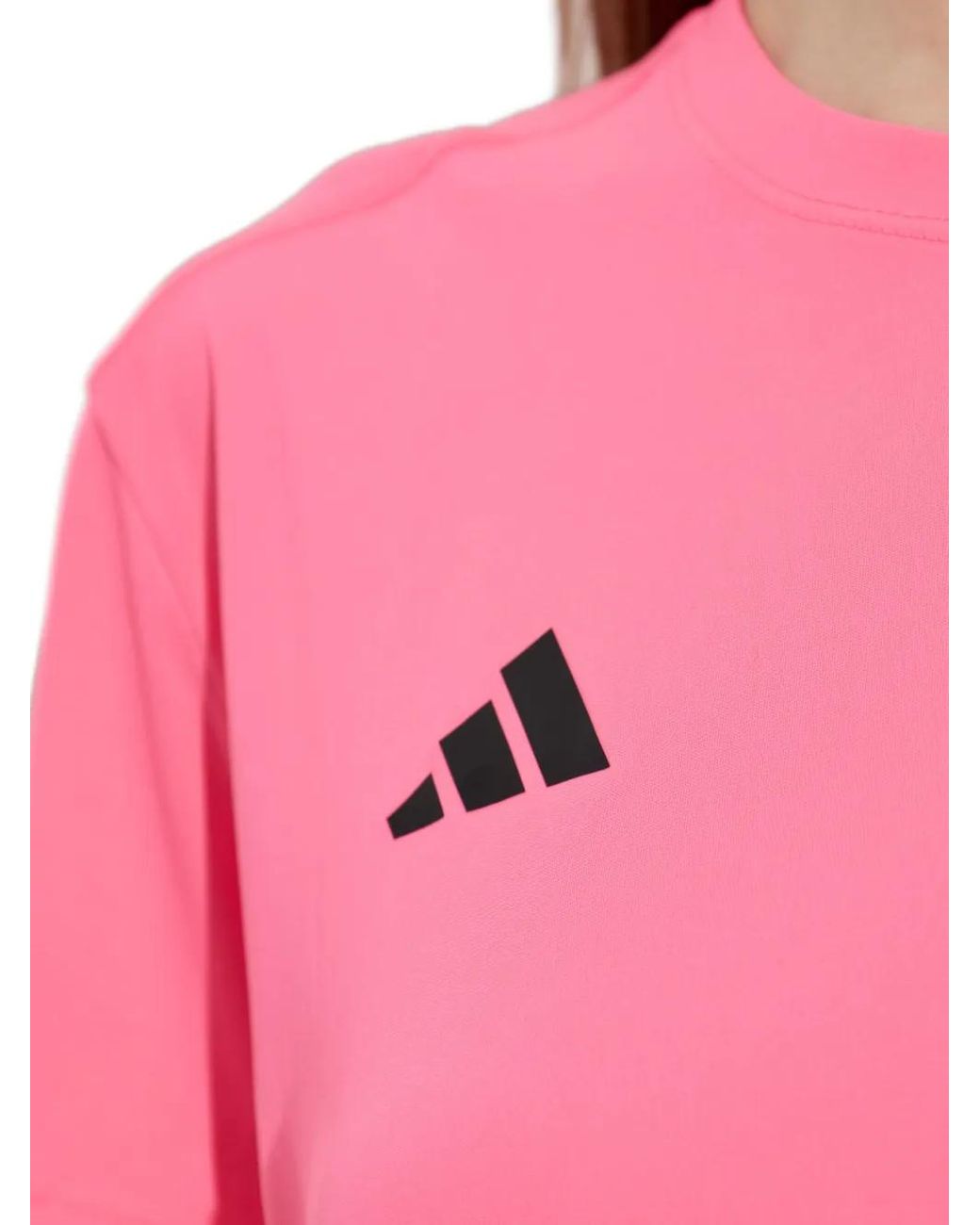 Adidas Pink Essensials Adzero Running T-Shirt