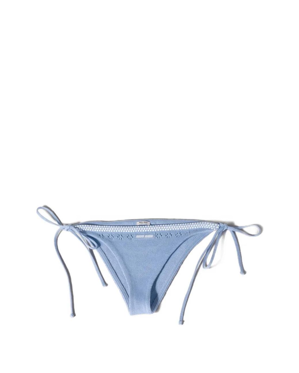 Miu Miu Blue Cotton Panty