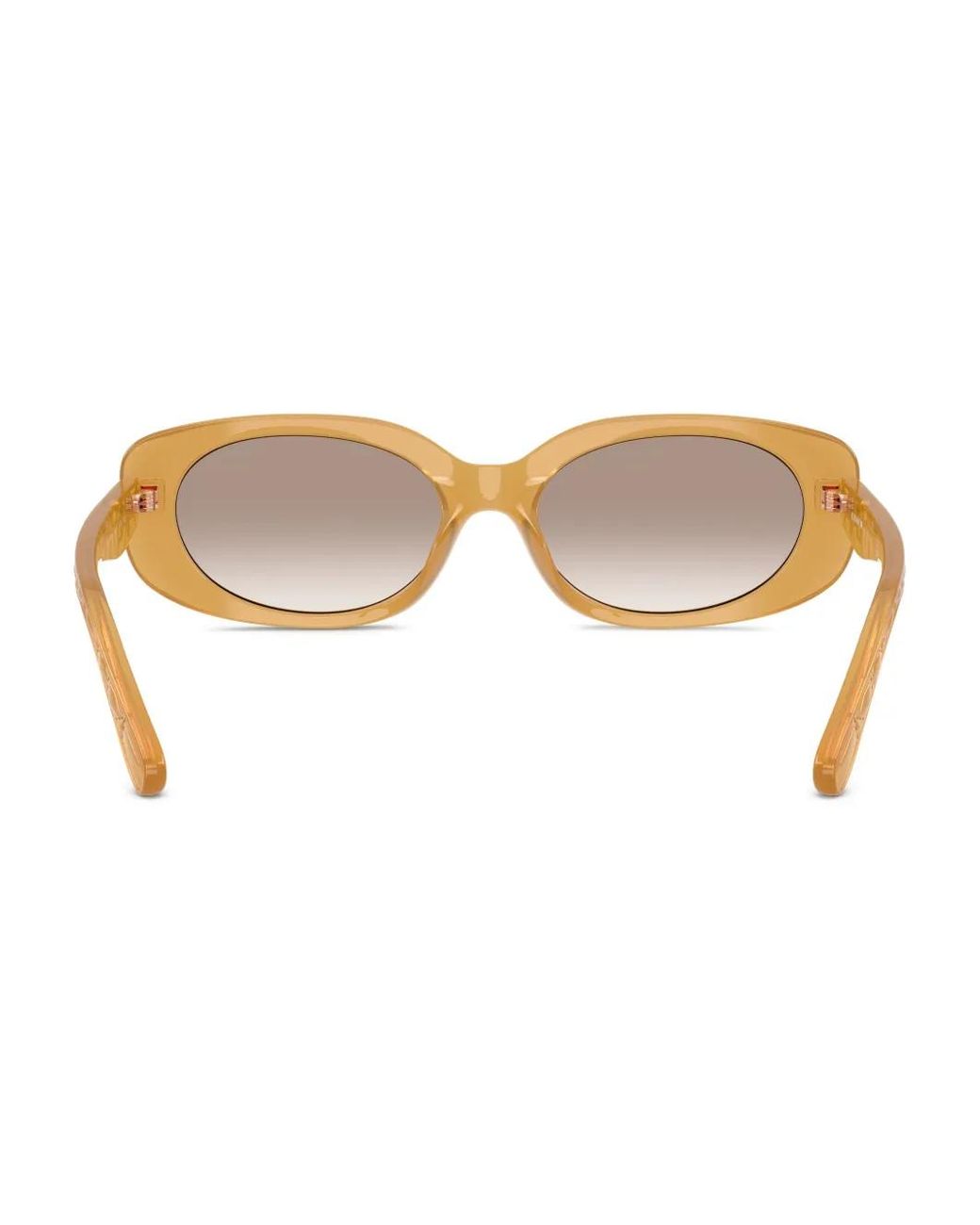 COACH Natural Oval-Frame Logo Sunglasses