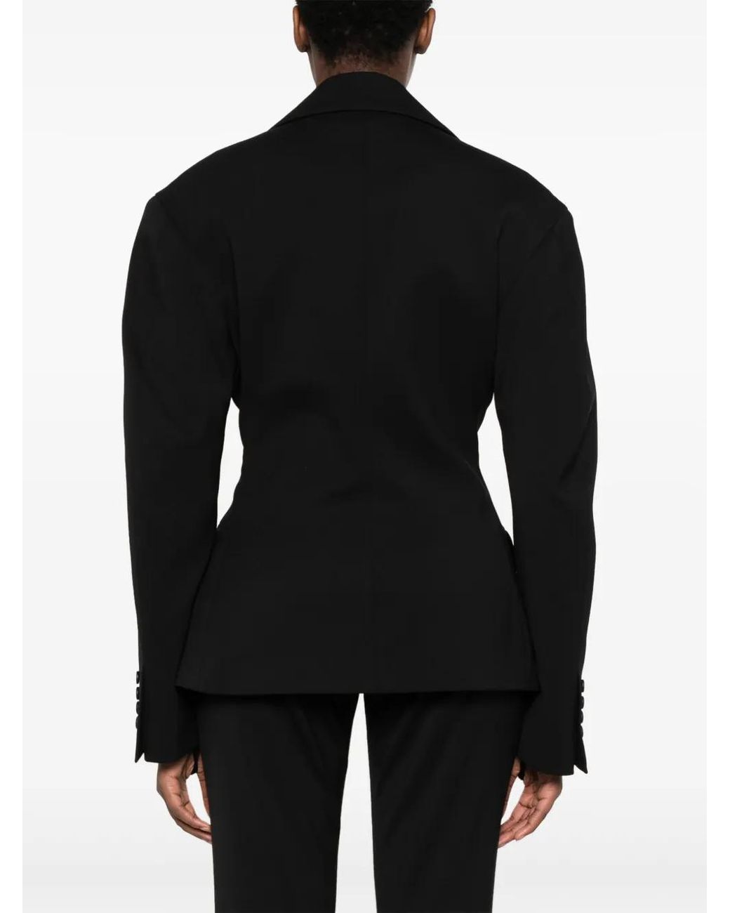 Off-White c/o Virgil Abloh Black Stretch-Wool Tailored Blazer