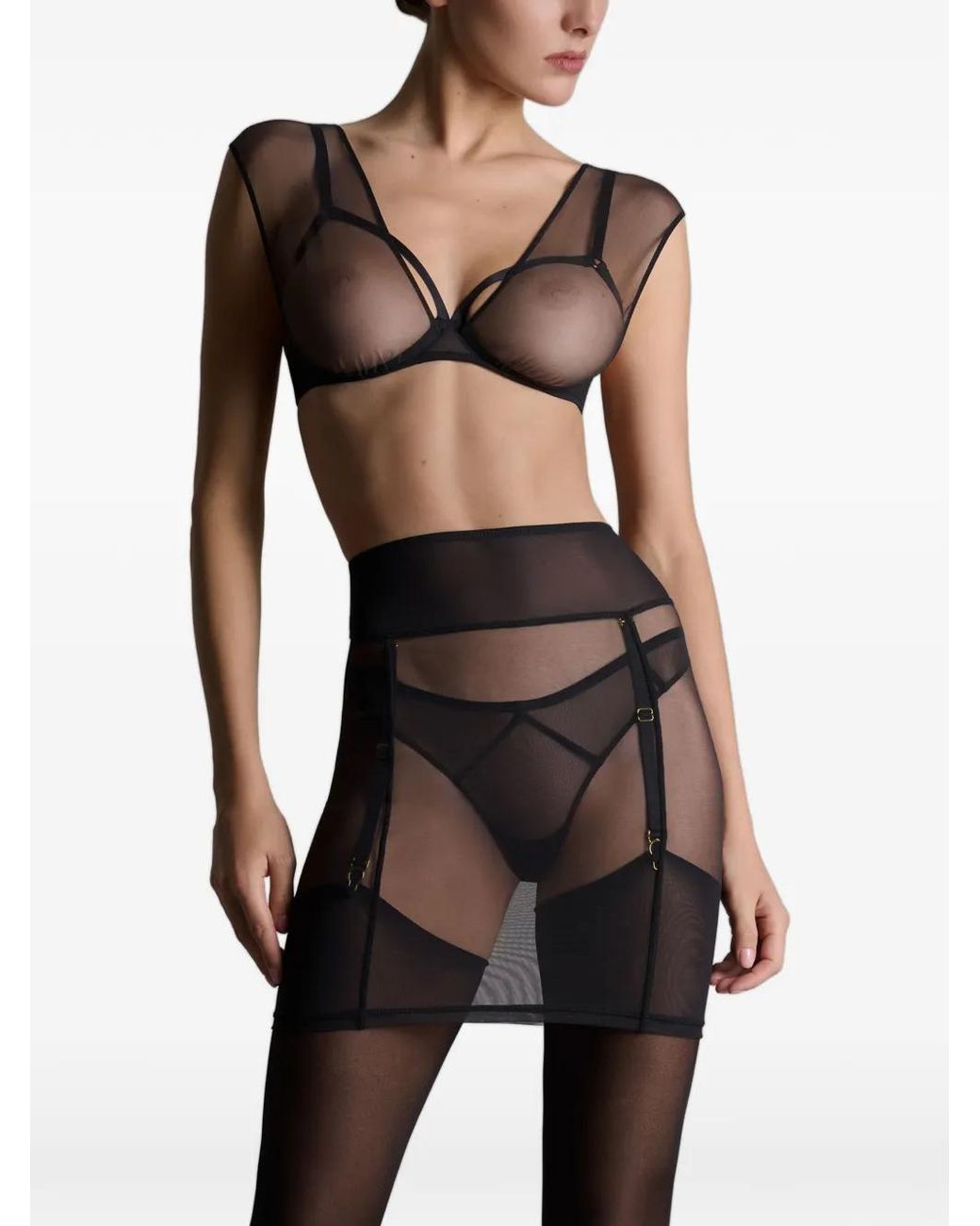 Maison Close Black L'Amoureuse Sheer Bra