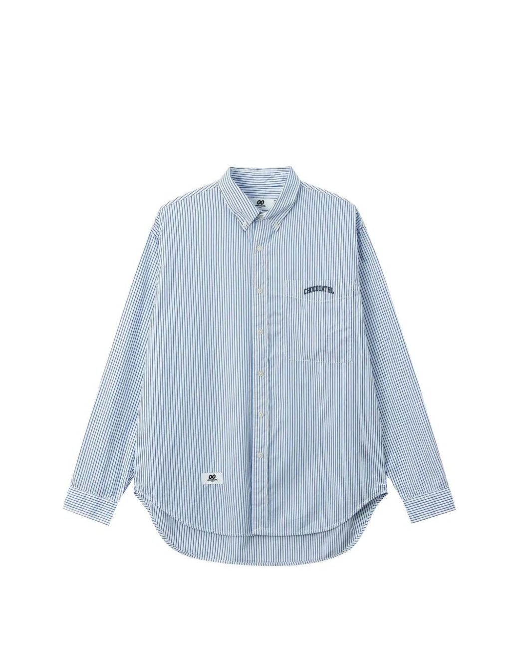 Chocoolate Blue Striped Button-Down Shirt for men