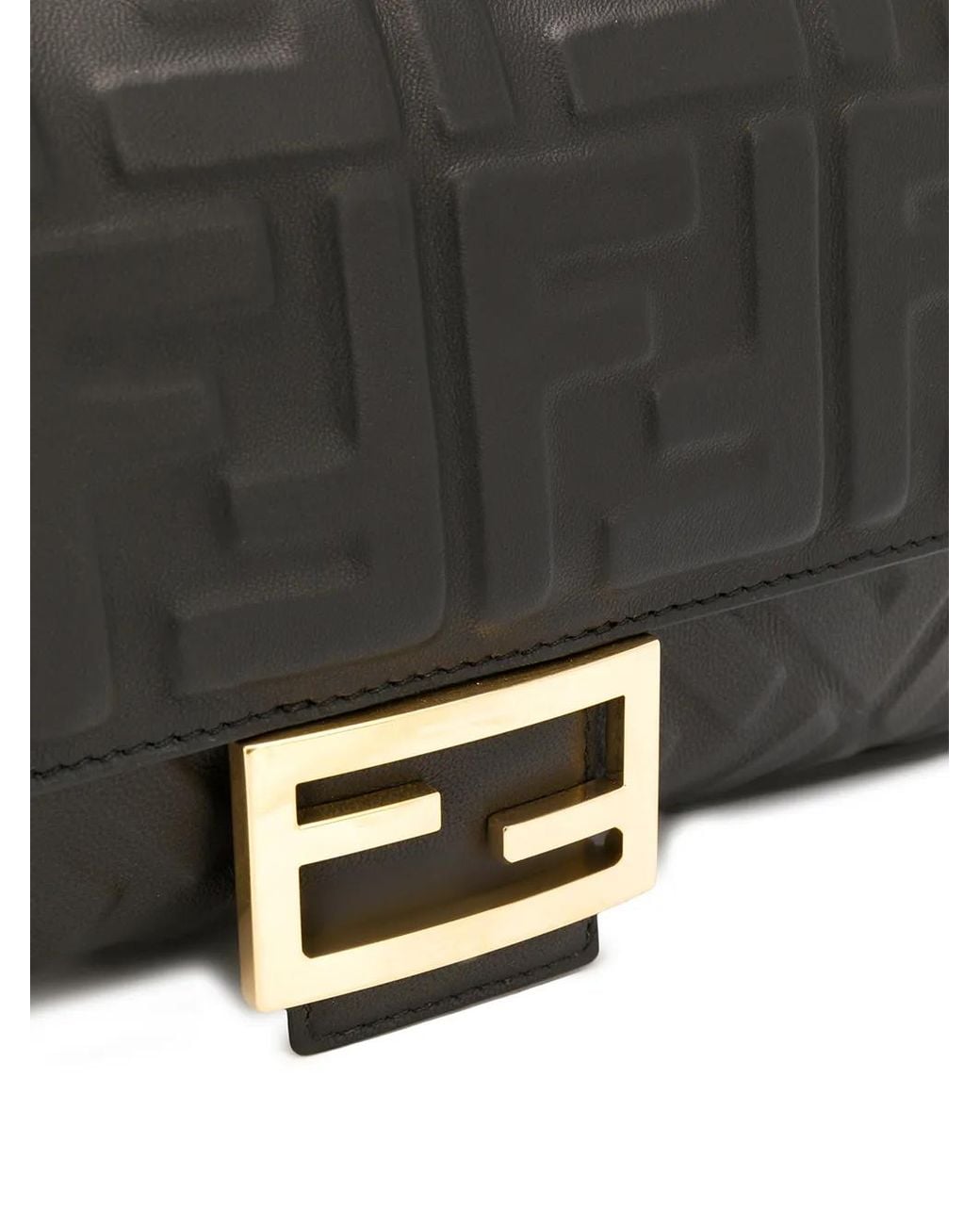 Fendi Black Baguette Ff Tote