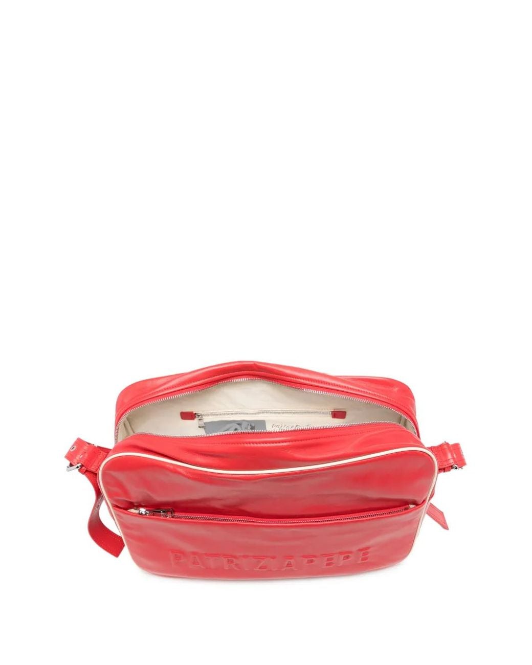 Patrizia Pepe Red Logo-Embossed Cross Body Bag