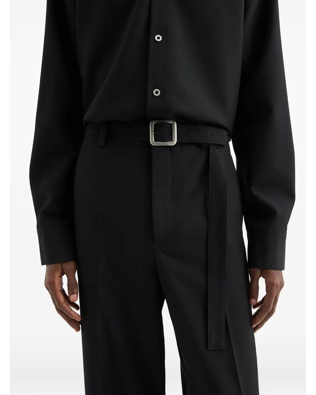 Jil Sander Black Wool Trousers for men