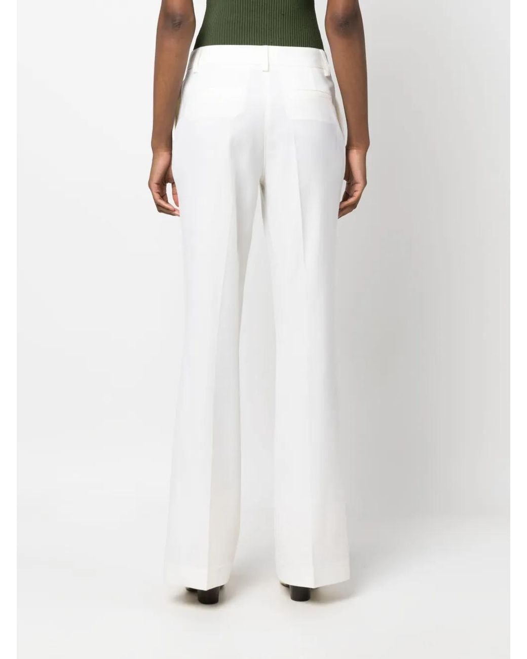 P.A.R.O.S.H. White Trousers Cream