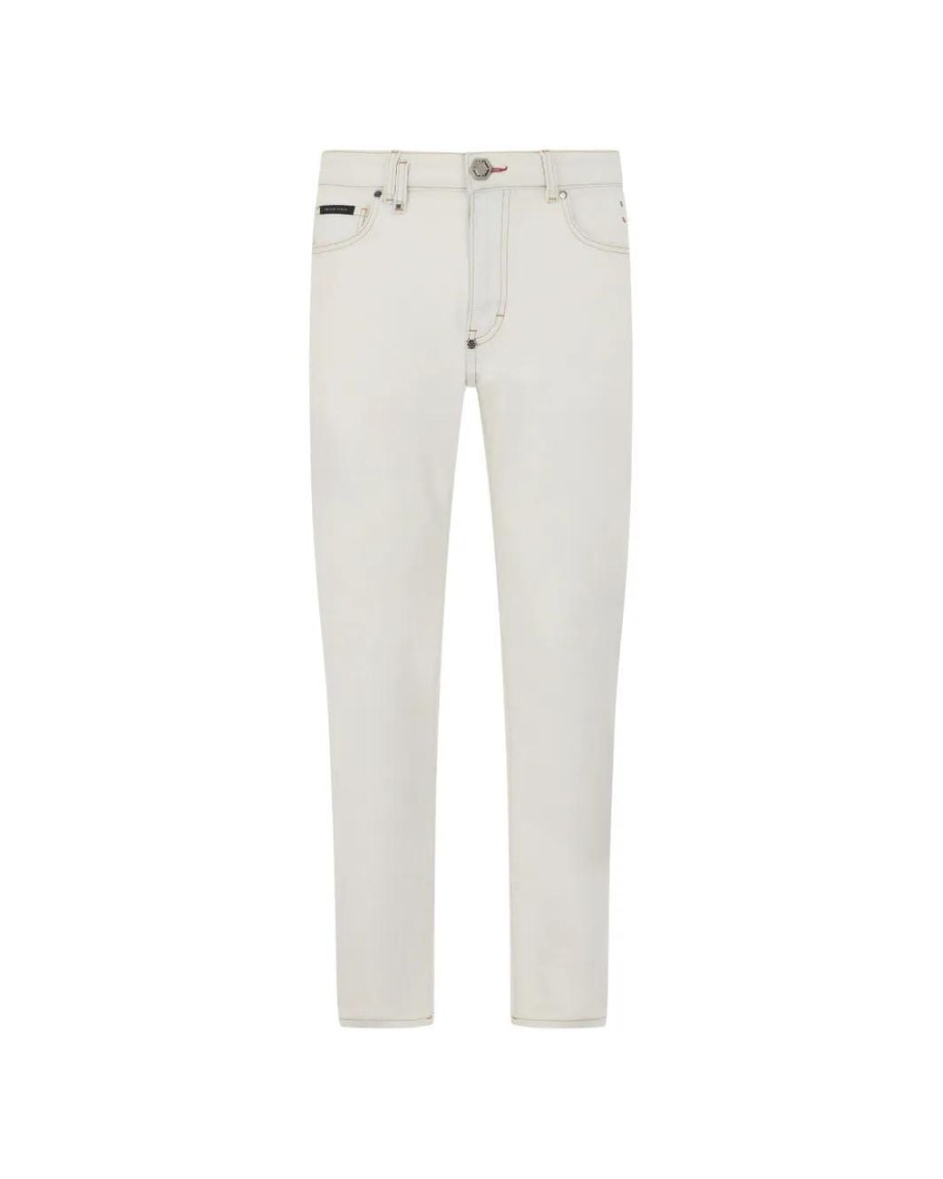 Jeans Detroit Fit di Philipp Plein in White da Uomo