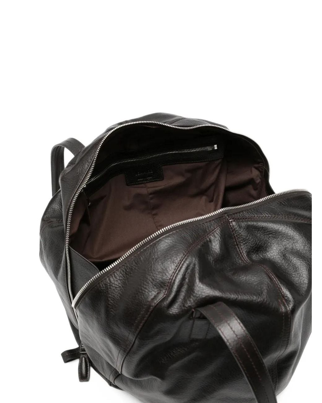 Lemaire Black Helmet Leather Hobo Bag
