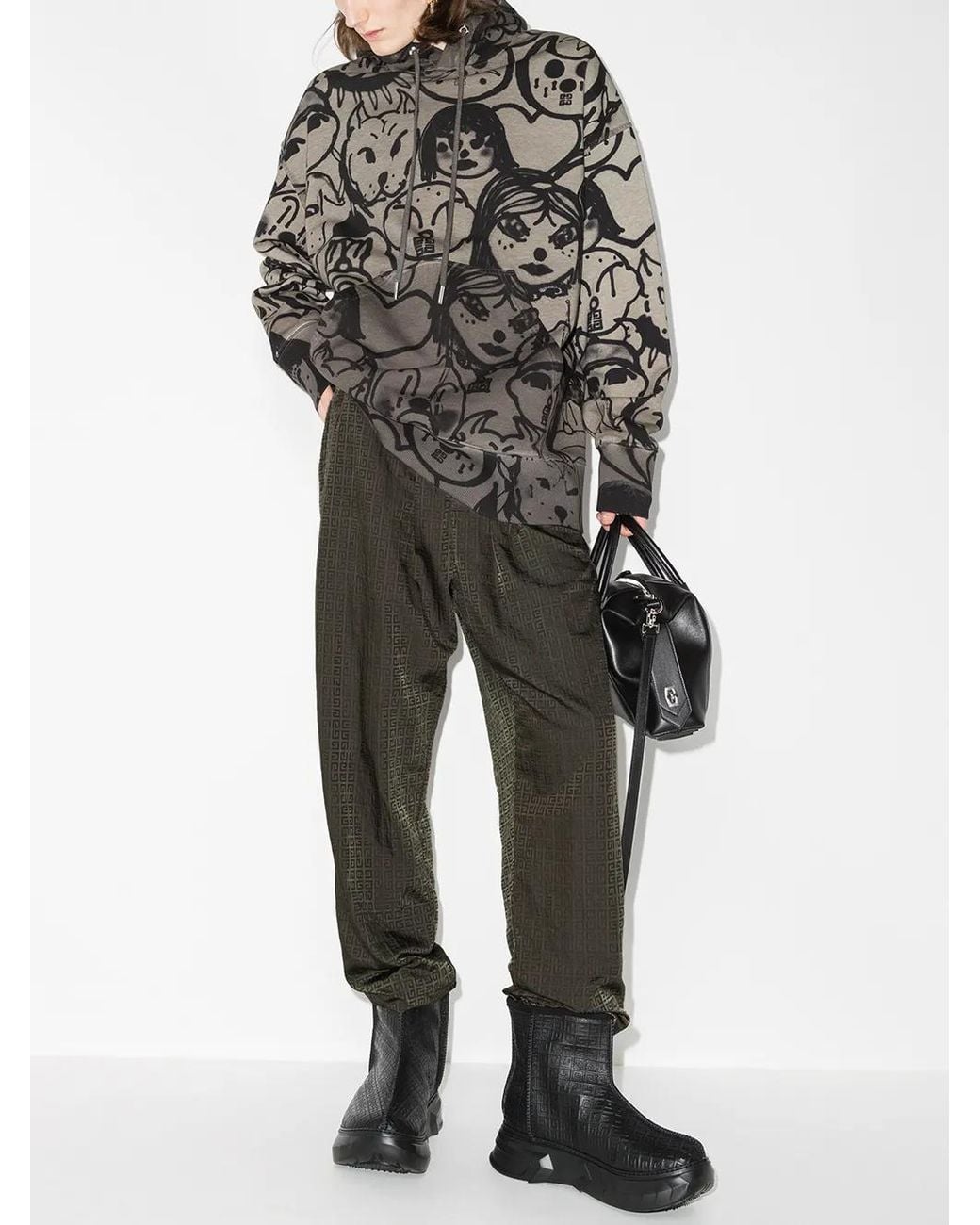 Givenchy Gray 4g Jacquard Track Pants for men