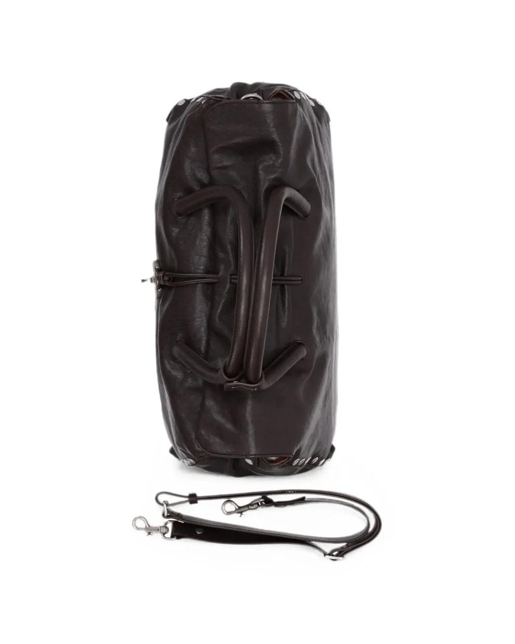 Zanellato Black Dotta Tobacco Xl Studded Leather Tote Bag