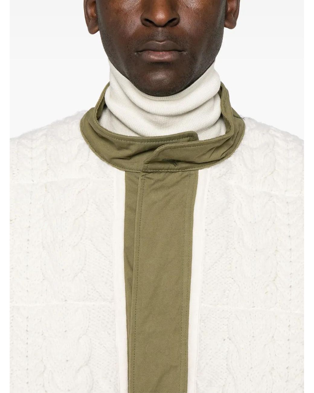 Junya Watanabe Green X Richmond Knitwear Panelled Parka for men