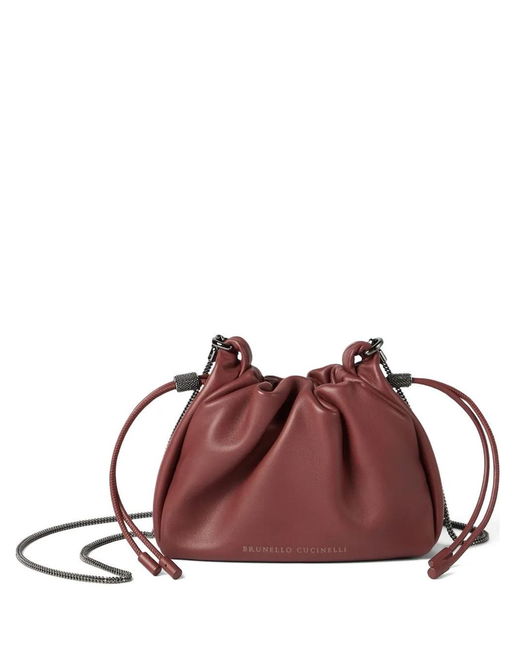 Borsa A Secchiello Mellow Mini di Brunello Cucinelli in Brown