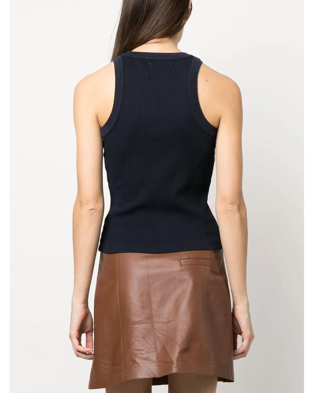 Citizens of Humanity Blue Sleeveless Ribbed Top