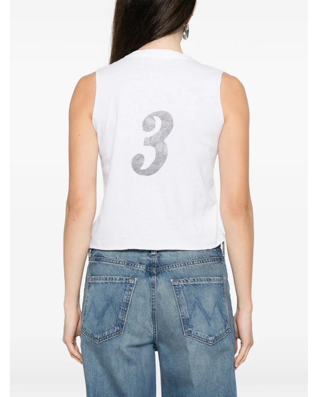 Mother Blue Graphic-Print Sleeveless Top