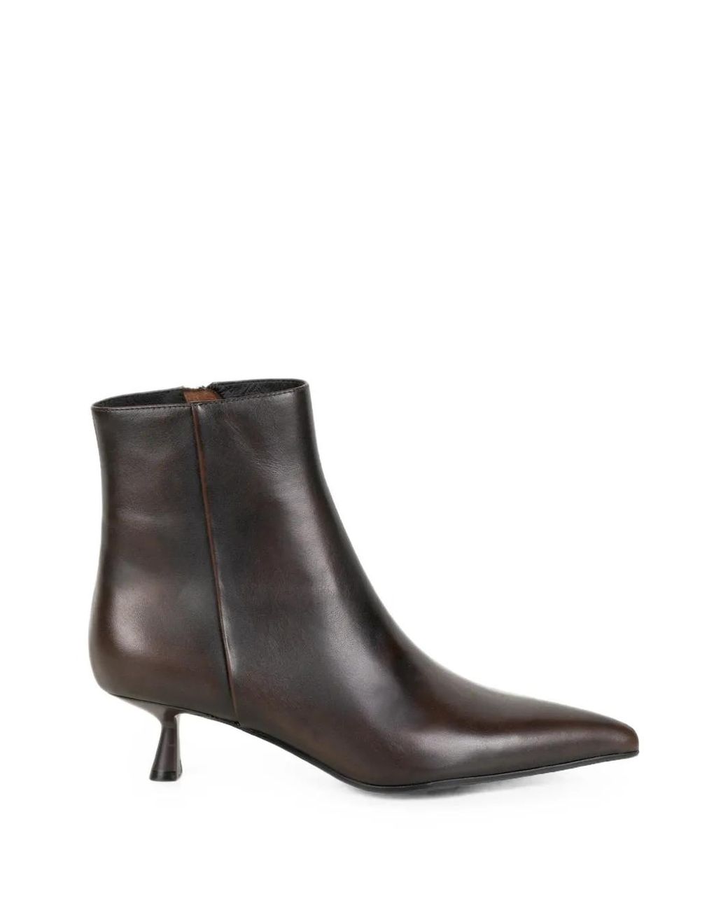 Bibi Lou Brown Pointed-Toe Ankle Boots