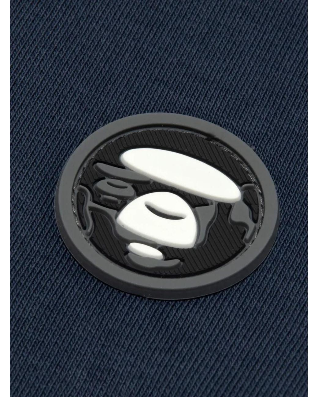 Aape By A Bathing Ape Blue Hoodie Aapenow Moonface À Fermeture Zippée for men