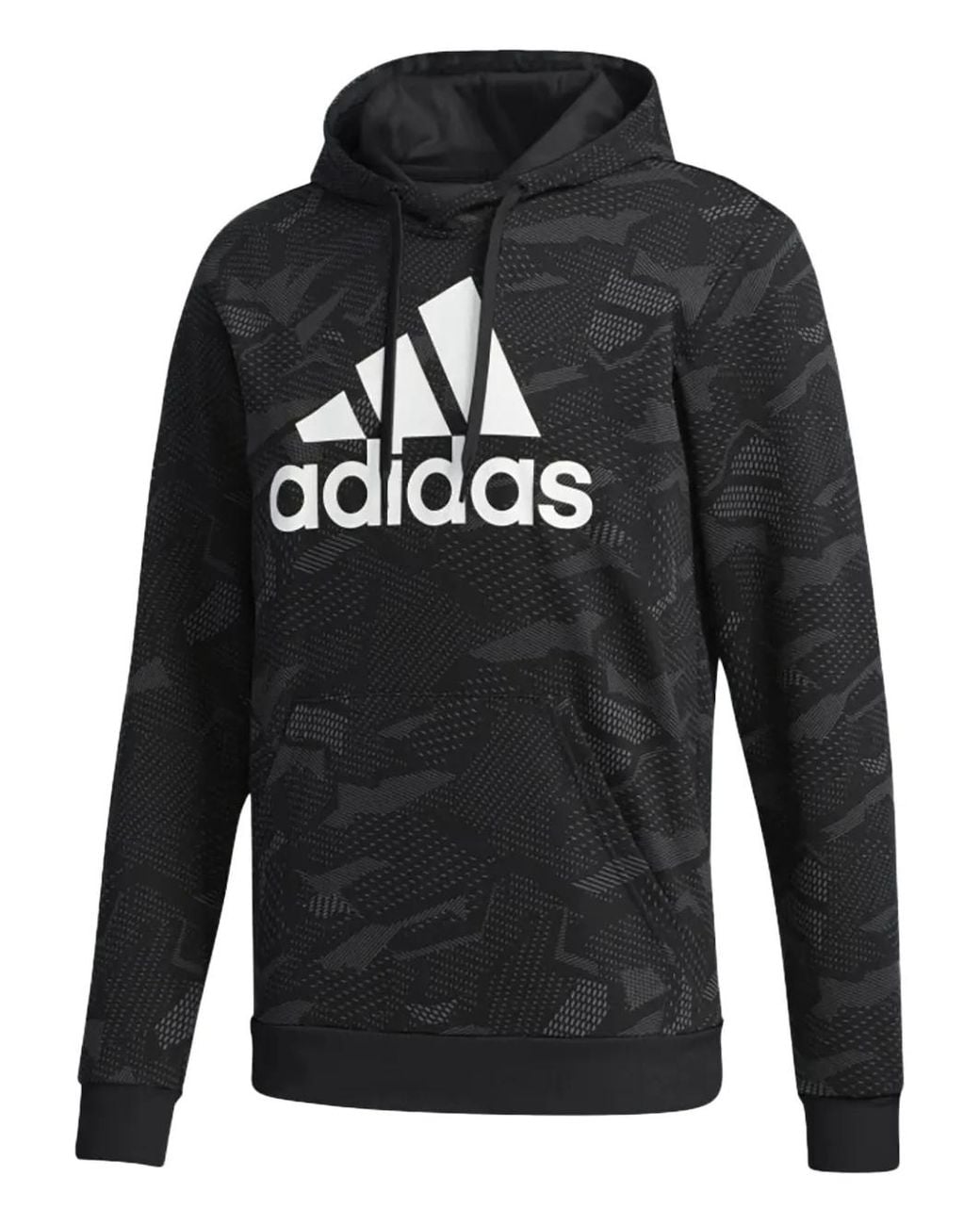 Adidas Gray Logo-Print Hoodie for men