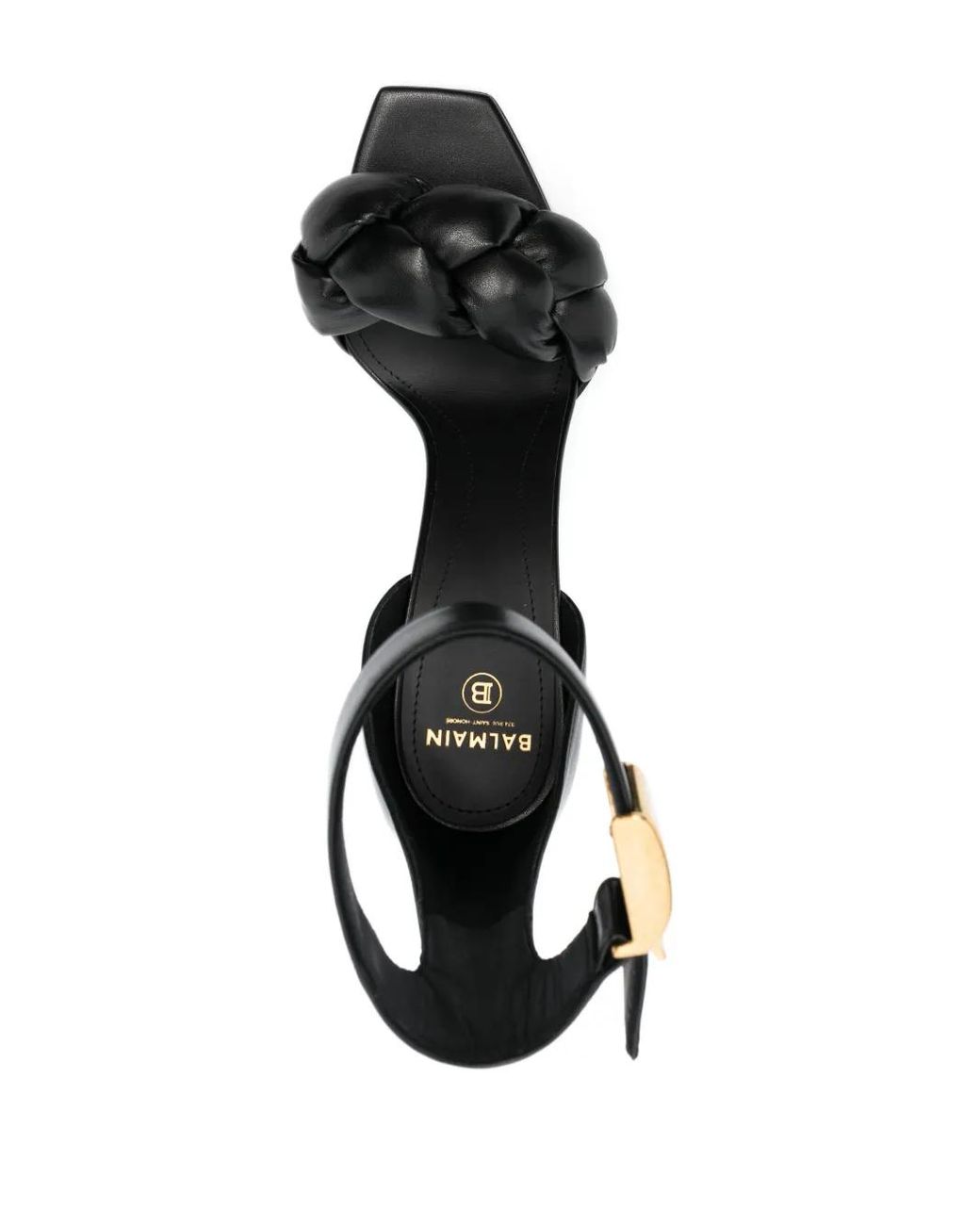 Balmain Black High Heel Sandals