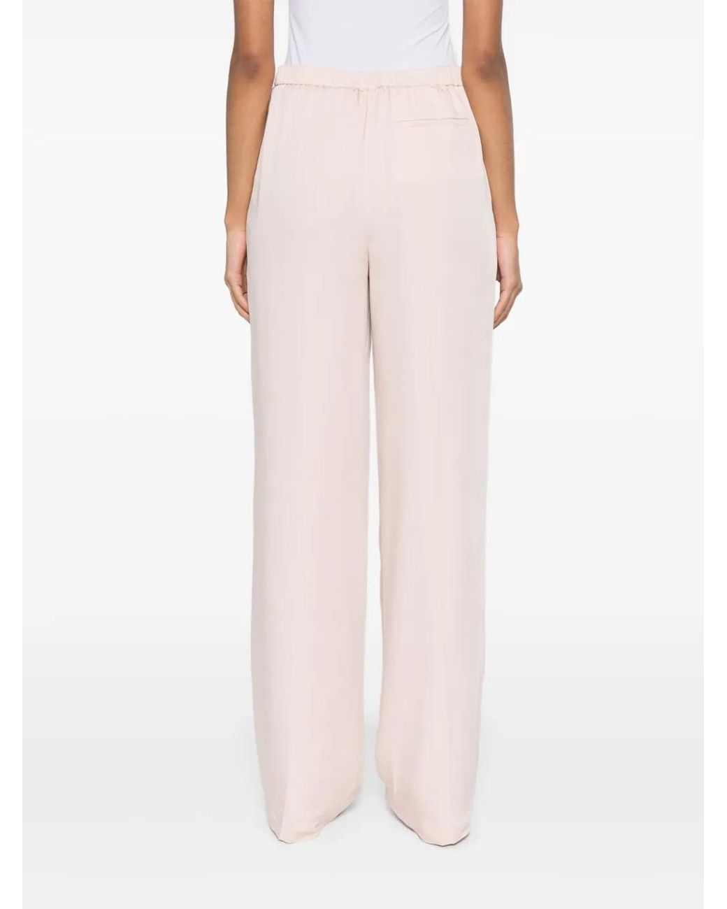 Theory Pink Wide-Leg Pull On Trousers