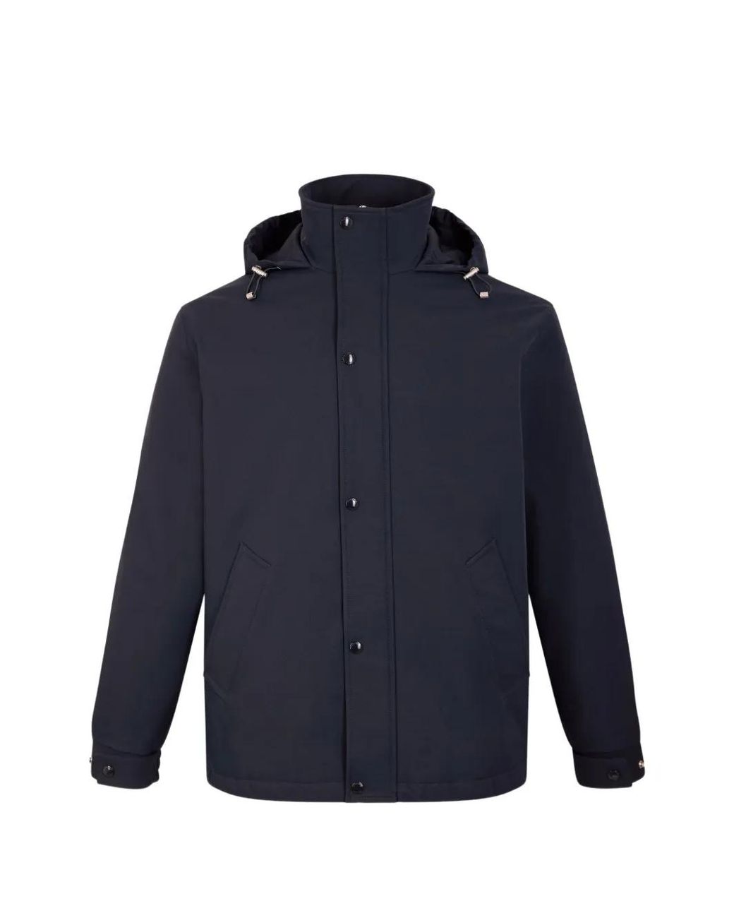 Fursac Blue Hooded Zip-Up Jacket for men