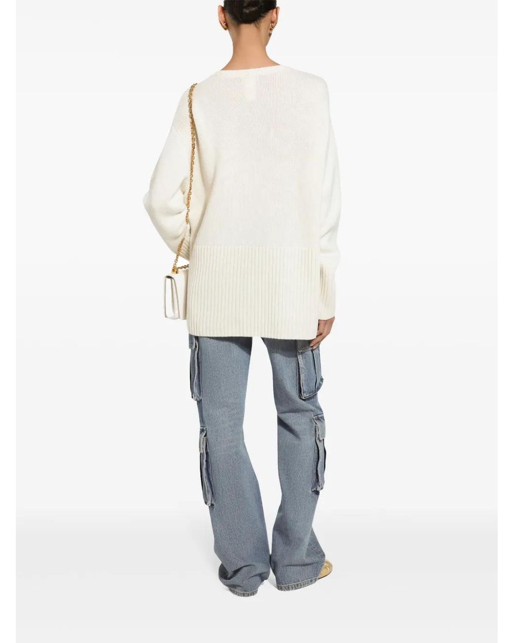 Dolce & Gabbana White Dolce & Gabbana Sweaters