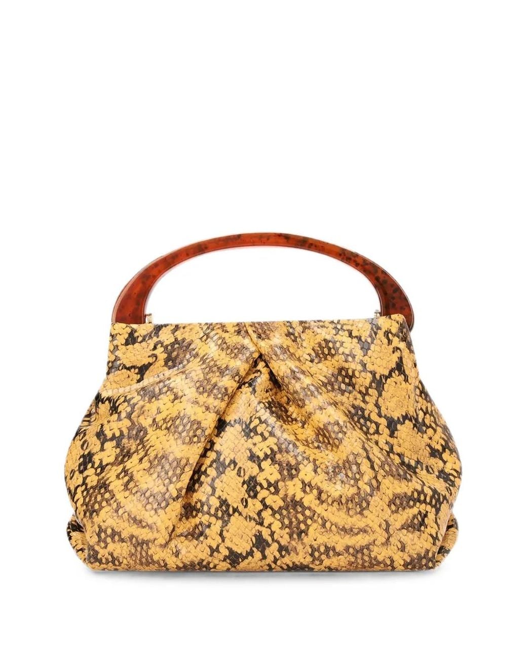 Dries Van Noten Metallic Small Pleated Leather Bag